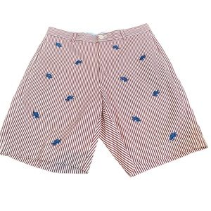 Brooks Brothers Mens Seersucker Shorts Embroidered Crab Size 34